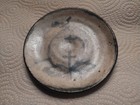 Antique Primitive Pottery Plate Small Plate with Cross Symbol Blue. 4.25 " — photo 2