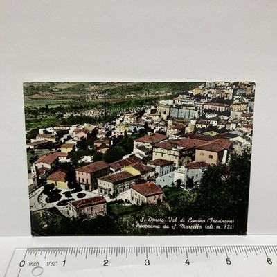 Postcard San Donato Val di Comino Italy Aerial View Cancel 1986 To Lee MA