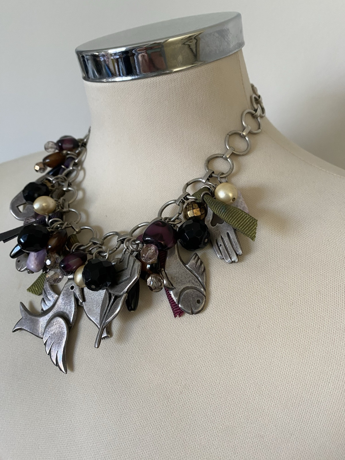 PHILIPPE FERRANDIS Signed Silver Multi-Charm & Be… - image 18