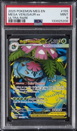 2025 POKEMON MEG EN-MEGA EVOLUTION ULTRA RARE #155 MEGA VENUSAUR EX PSA 9