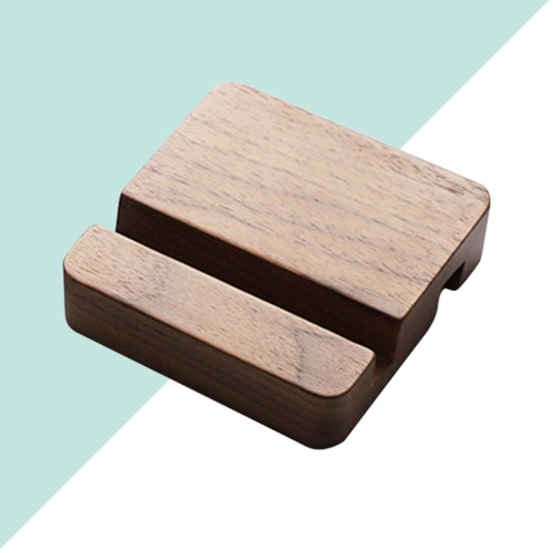 Black Walnut Desktop Cell Phone Holder Creative Wooden Mobile Phone Support - 第 9/11 張圖片