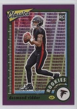 2022 Panini Classics Rookies Timeless Tributes Purple 32/50 Desmond Ridder 16xu