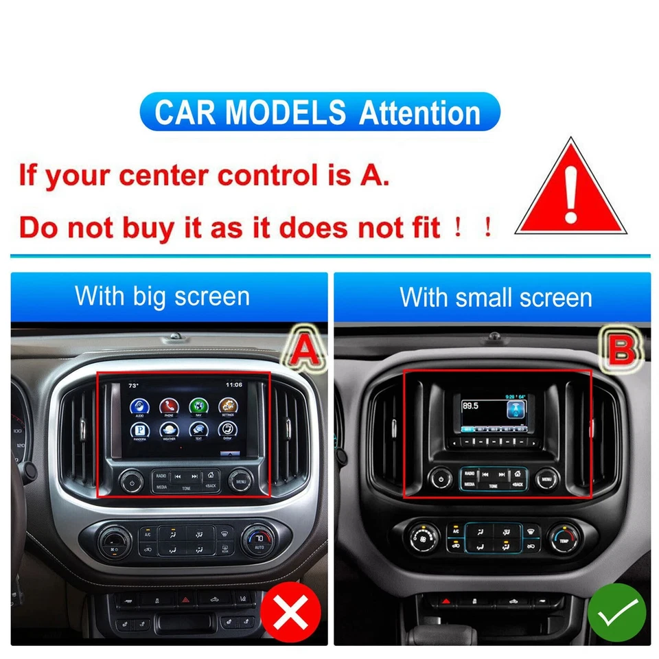 Radio estéreo para automóvil Chevrolet Colorado GMC Canyon CarPlay GPS 2015-2018 8 núcleos Foto 2 de 4