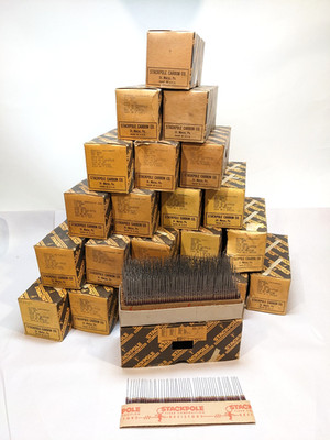 ~1000 Stackpole 4.7K Ohm (4700 Ω) 1/2W ±20% Carbon Comp Axial Resistors USA NOS