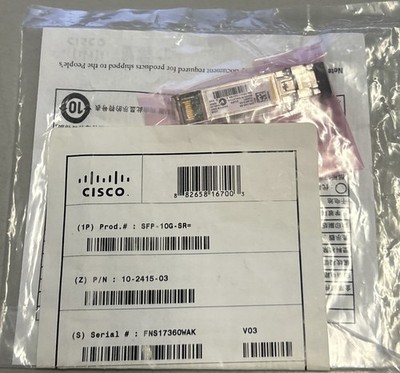 NEW Sealed Genuine Cisco SFP-10G-SR 10-gigabit transceiver module 10-2415-03