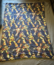 TEENAGE MUTANT NINJA TURTLES TMNT Comforter Blanket Reversable Twin/Full Size