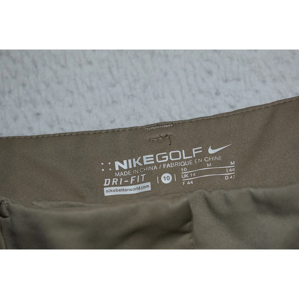 Pantalones Cortos de Golf Nike Para Mujer Talla 10 Rendimiento Dri-Fit Poliéster Tostado PLANOS Foto 3 de 4