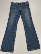 VTG Women  s Sergio Valente Size 25 Straight Blue Jeans Front Pocket Button Close