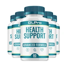 5-Pack GLPro Capsules - GL Pro Advanced Blood and Health Support - 300 Capsules