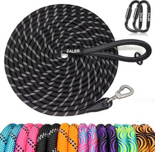 Long Dog Leash, 50 Feet 30Ft 20Ft 15Ft 10Ft Dog Training Lead, Heavy Duty Reflec