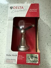 Delta 75035NN Victorian Bathroom Collection Double Robe Hook, PEARL NICKEL