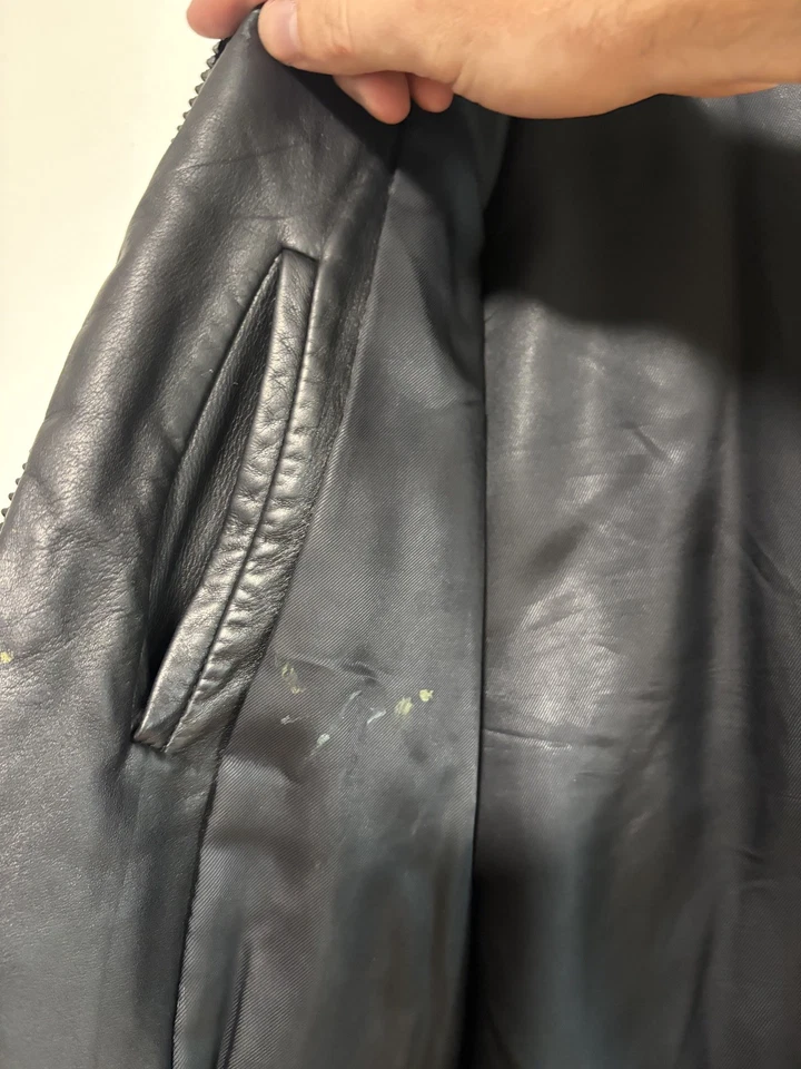 Chaqueta de cuero talla 48 AW06 Dior Homme A2 era Hedi Slimane Foto 3 de 4