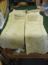Vintage Leather suede western cowboy Chaps - Taupe color - SEE READ ALL