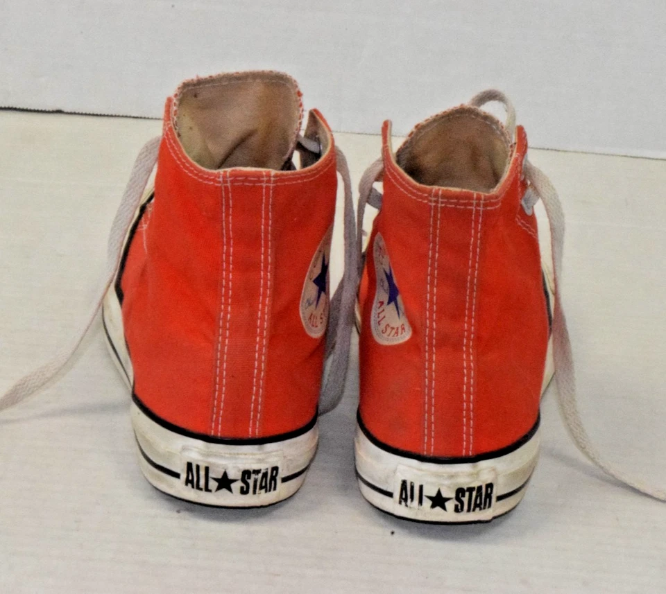 Tops altos vintage Converse All Star tamanho 5 Y2K laranja tangerina madura c.2005 - Imagem 4 de 4