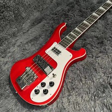 4 Strings Bass Electric Guitar, Transparent Red Color, Rosewood Fretboard,