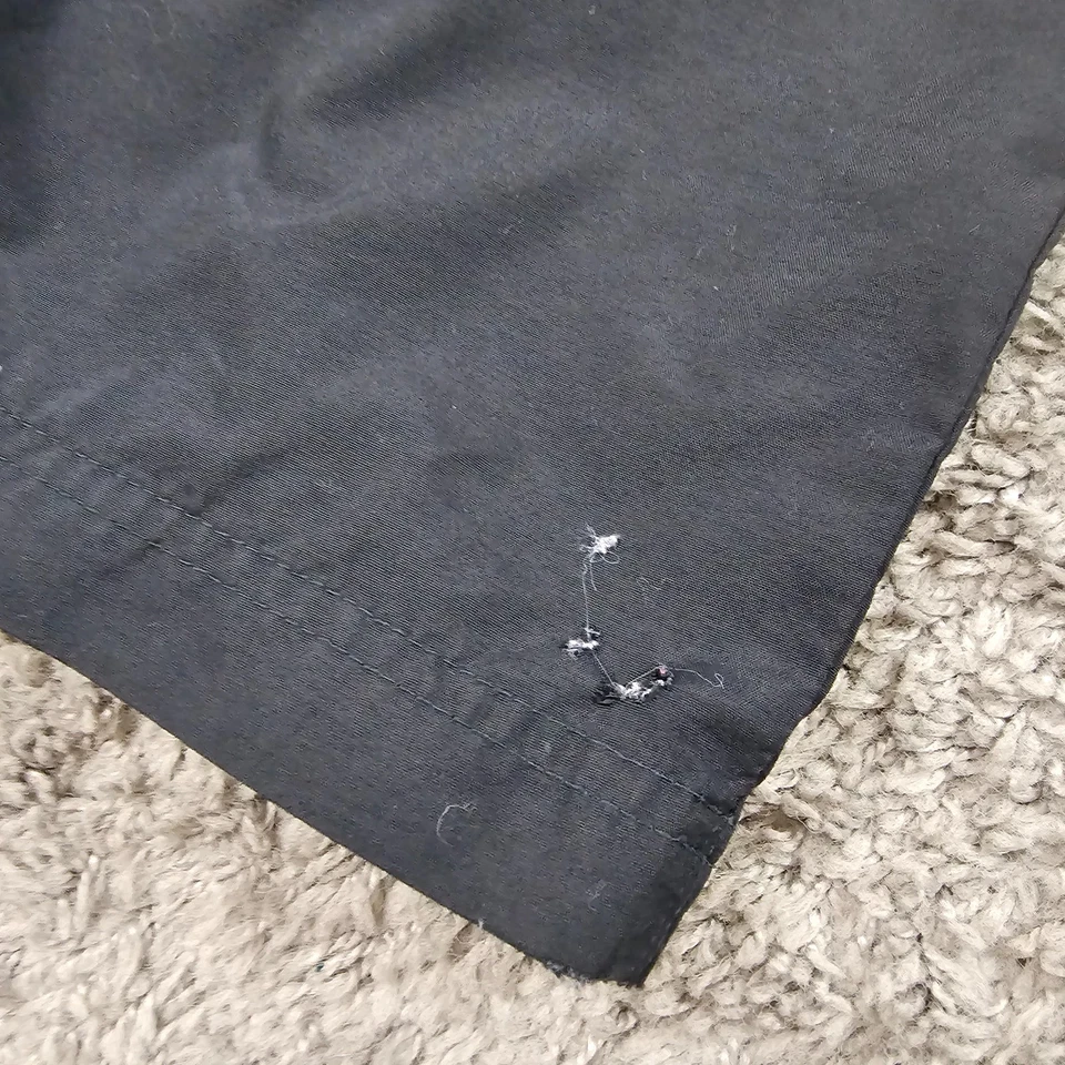 VINTAGE Nike Pants Men Large L Black Nylon Track Warmup Zip Ankle Drawstring 90s - Image 2 of 4