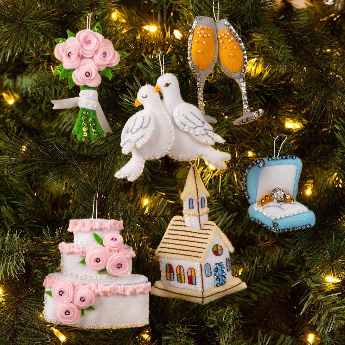 Bucilla&reg; Newlywed Keepsake Felt & Sequin Kit