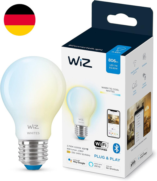 Wiz Tunable White Led Lampe E27 (806 Lm), 60 W 1Er-Pack Lampe, Matt, Mit Warm- B-image