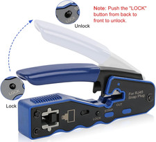 Kit Crimpadora RJ45 Pass Thru Cat5e Cat6 Cat6a Probador Ethernet, Nuevo