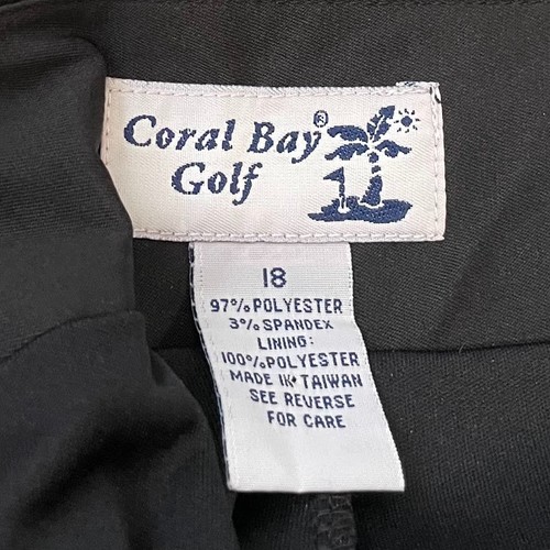 Coral Bay Golf Skort Size 18 Black Skirt Preppy Tennis Sporty Athletic Active - Picture 8 of 12