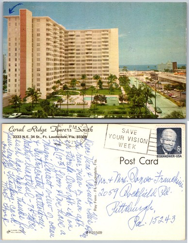 Coral Ridge Towers South Fort Lauderdale FL Postcard | eBay