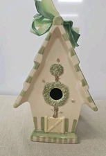 Ceramic Mud Pie Bird House 1999 10 inch *See Photos