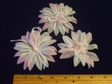 Vintage Millinery Flower G3 Organdy Swirl Shaded Pink Lot of 3 G3 for Hat Hair