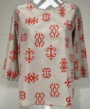 GB 3/4 Sleeve Blouse Sz L Brown Made in USA