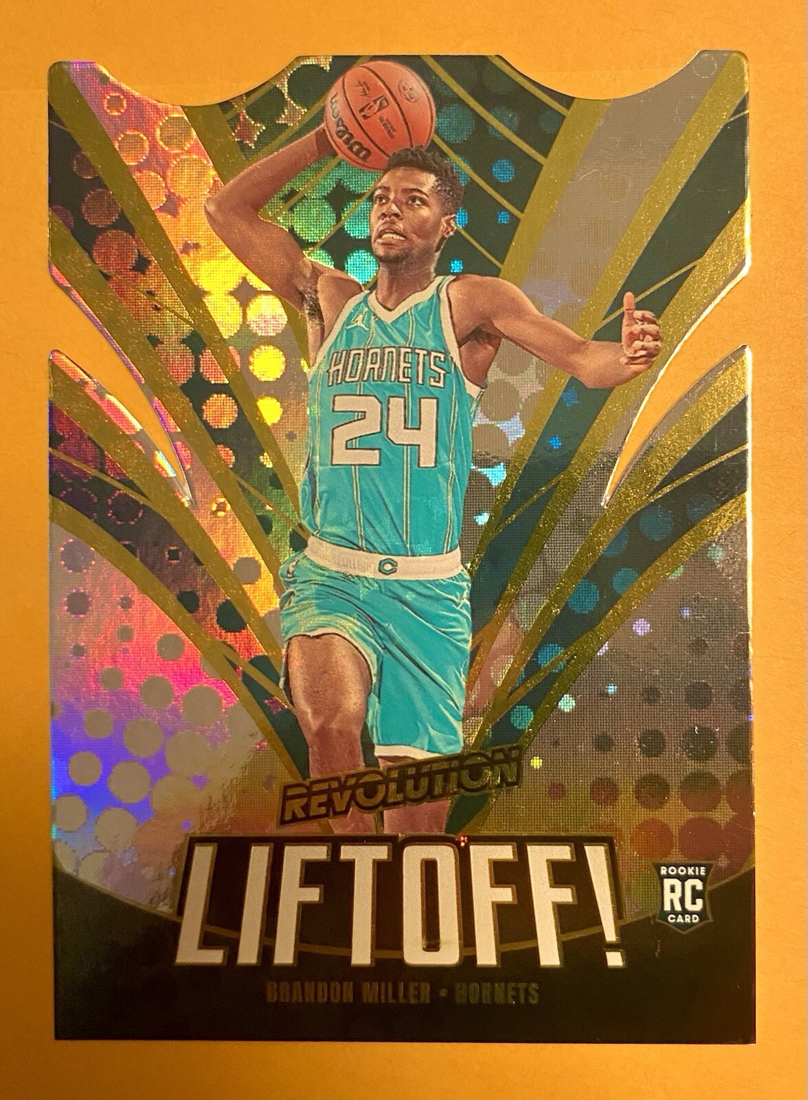 2023-24 Panini Revolution Brandon Miller Liftoff! Die-Cut Levels RC Insert #9