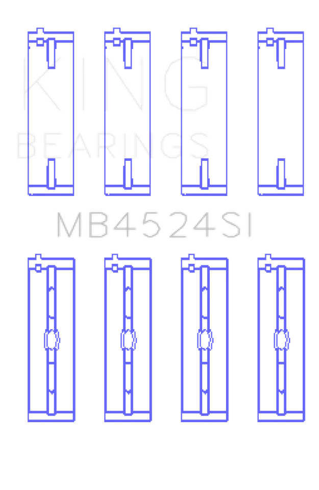 Conjunto de rolamentos principais King Engine Bearings MB4524SI para Nissan VR38DETT - Imagem 2 de 4