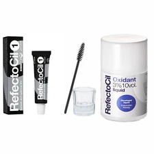 Refectocil Pure Black No. 1 Eyelash & Eyebrow Color Kit  [Choose Developer]