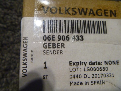 2005-2011 Audi A6 A8 Crankshaft Sender Sensor 06E906433 OEM New 2006 2007 2008 - Picture 2 of 2