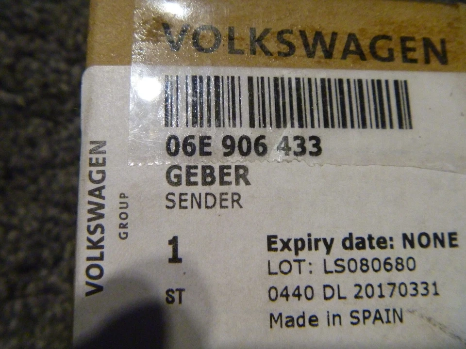 Sensor transmisor cigüeñal Audi A6 A8 2005-2011 06E906433 OEM nuevo 2006 2007 2008 Foto 2 de 2