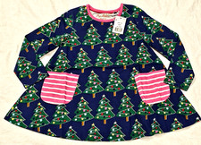 Mini Boden Festive Printed Jersey Tunic Dress NWT New 4-5