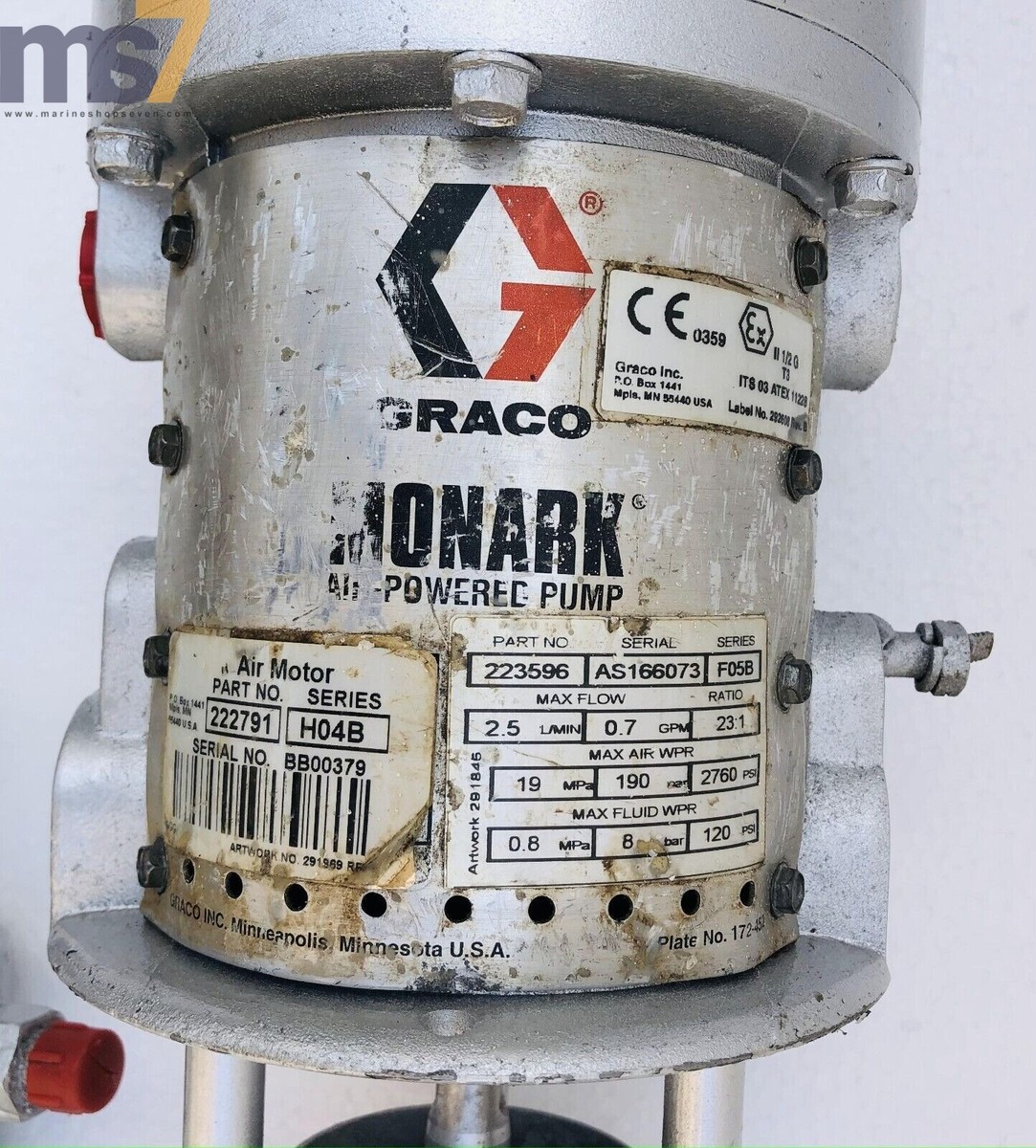 GRACO 223596 MONARK PNEUMATIC AIRLESS PAINT SPRAYING PUMP/UNIT 23