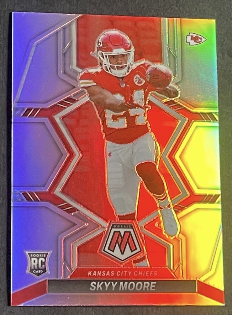 2022 Panini Mosaic Skyy Moore Rookie Silver Prizm RC #319 Chiefs