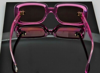 DOUBLET BLANC LNT DB008 817 Crystal Pink Square Flame Sunglasses