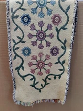  Floral Pattern Table/Dresser Runner 63" X 12" Multicolored Good Condition 