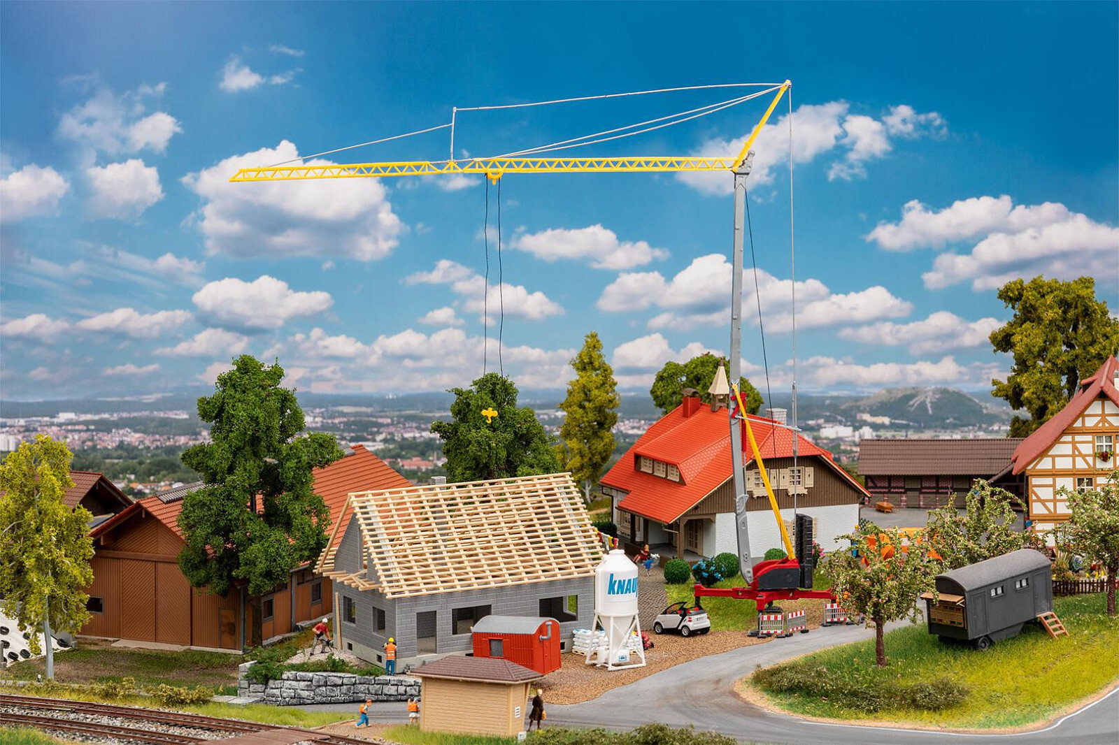 Faller 130658 Spur H0 - Haus im Bau mit Kran NEU und OVP