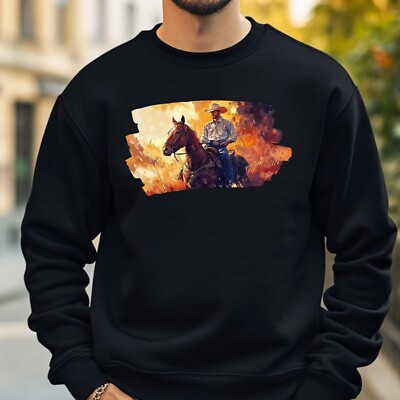 Cowboy Portrait Sweatshirt Cosy and Perfect for Any Occasion S to 4XL
