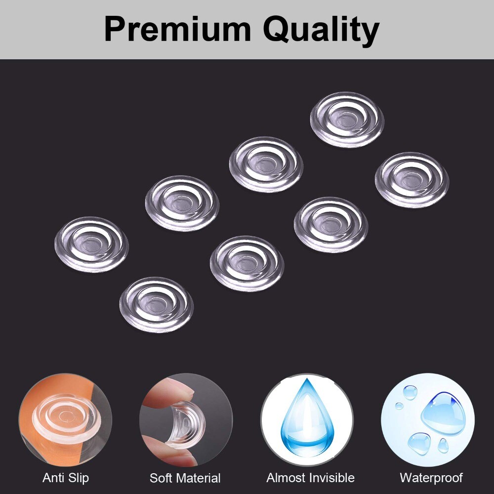 Round Glass Table Top Bumpers Clear Under Glass Pads 829920592330 eBay