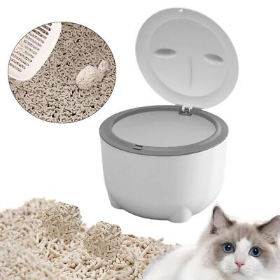 Katzentoilette Mülleimer mit Deckel Haustier Katzentoilette für Indoor Katzen Kleintiere