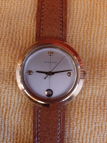 Juvenia Uhr Vergoldet Stylische Herren Armbanduhr N.O.S. nicht getragen. um 1975-1985