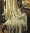 Parlor Fans Afghan Home Decor Crochet Pattern Instructions