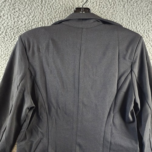 NY Collection Petite Long Sleeve Scuba Crepe Blazer Jacket Women's PL Black L/S - Picture 6 of 13