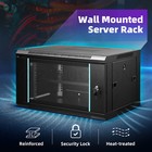 6U Server Rack Network Cabinet 19 Inch Wall Mounted Data LAN Rack 450mm Deep