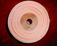 45 ft / 15 yd Freed Peach Pink Satin Pointe Shoe Ribbon on Wooden Spool textured