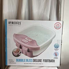 Brand New Homedics Bubble Bliss Deluxe Massaging Foot Spa with 3 Attachments.