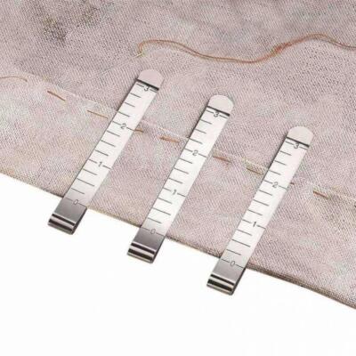 Sewing Clips Set of 20 Stainless Steel Hemming Clips 3 Inch Measurement Ruler