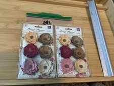 Prima Marketing Vivian Elizabeth Paper Flowers 2 Pkgs Asst NIP #43